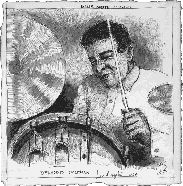 Denardo Coleman, dessin de Joël Dordenne Denardo Coleman, dessin de Joël Dordenne