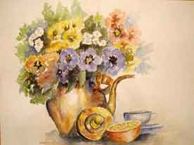 'Fleurs d'�t�' : Concours et tremplins illustr�s par les aquarelle de J. LAVERNHE. 