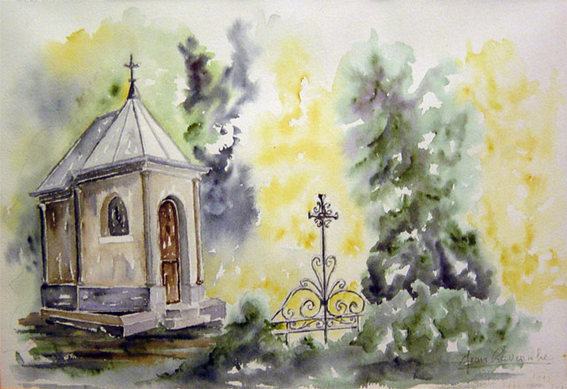 L'oratoire du Pas de Calais - Aquarelle de J. Lavernhe Atelier 'Chanson' illusté par L'oratoire du Pas de Calais - Aquarelle de J. Lavernhe