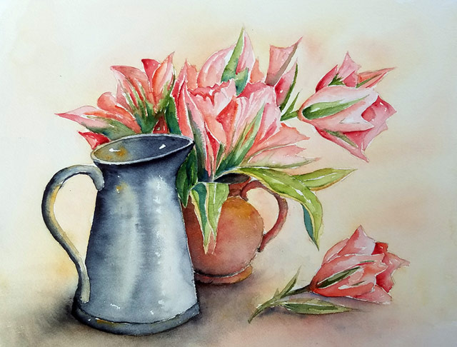 Le bouquet de fleurs du jardin : Aquarelle de J. Lavernhe Toutes les chansons d'amour et Mp3 illustés par des Aquarelles de J. LAVERNHE.