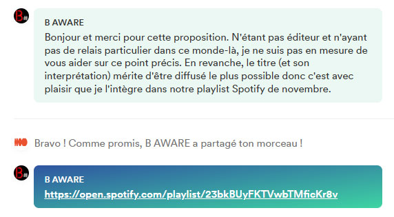 Avis de curateur Groover sur la chanson n°1 (Critique constructive)