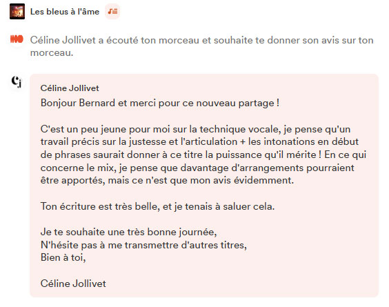 Avis de curateur Groover sur la chanson n°1 (Coup de cœur du média)