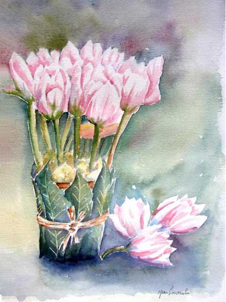 « Le bouquet de tulipes » - Aquarelles et chansons solidaires