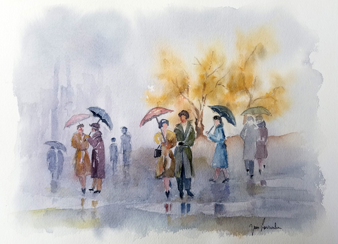 Promenade sous la pluie