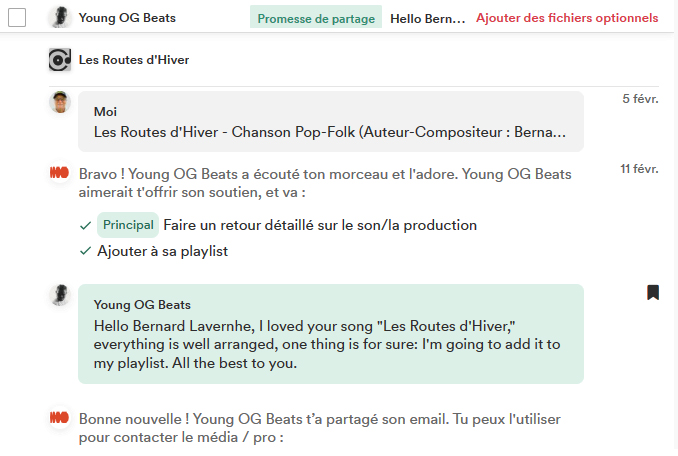 Avis du curateur Young OG Beats (Groover)sur la chanson Les routes d'hiver