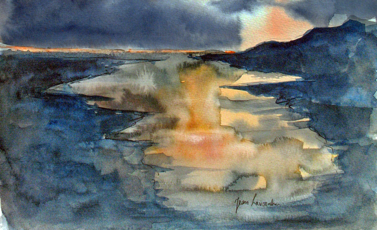 La bénédiction - Aquarelle de J. Lavernhe