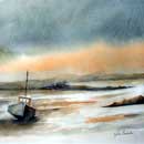 A marée basse - L'aquarelle anglaise