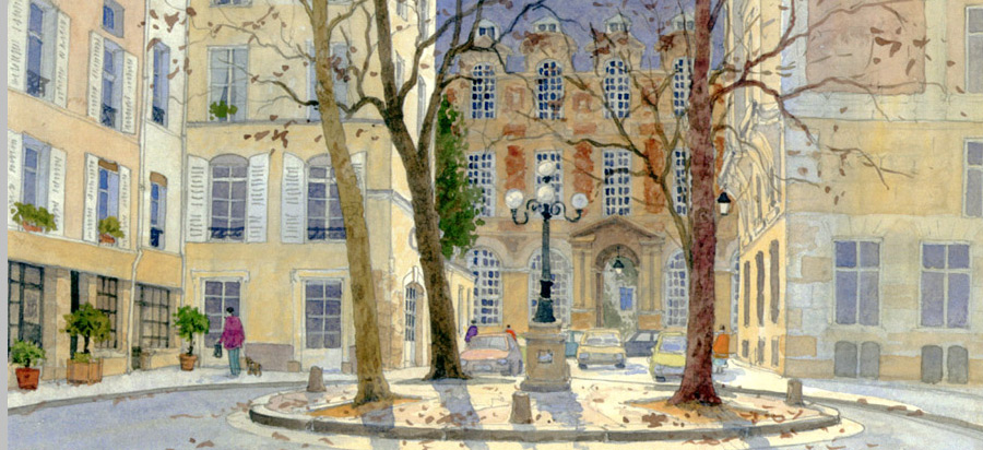 Chansons drôles - Aquarelle de J-C. Decoudun