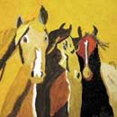 L'aquarelle anglaise: Les chevaux de Delphine